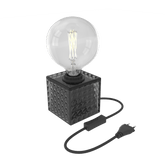 Calex TafelLamp Vierkant - E27 - Glas - Zwart